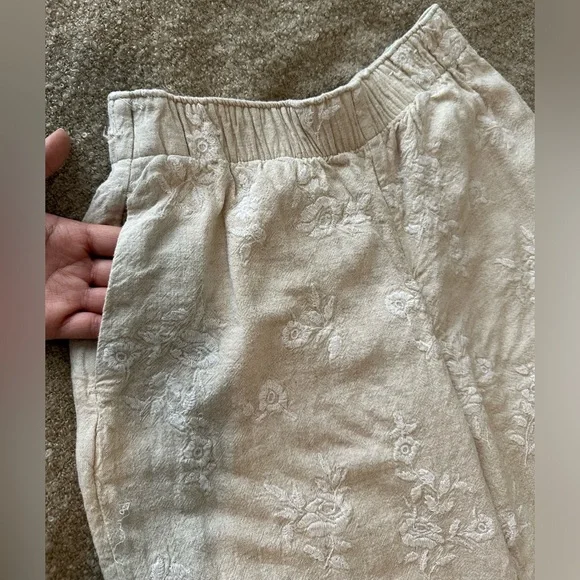 Abercrombie linen embroidered pants - Picture 1 of 7